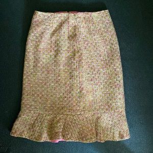 Worth pink and green midi, pencil skirt